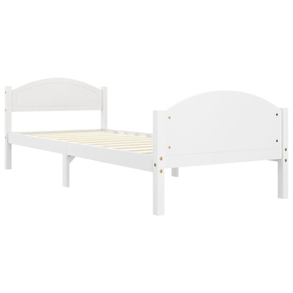 vidaXL Bedframe met 2 lades massief grenenhout wit 100x200 cm