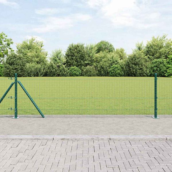 vidaXL Afrasteringspaal Groen 100 x 0,5 m (25 x 25 mm gaas)
