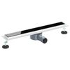 vidaXL Doucheafvoer Glasdeksel met 360&deg; Sifon Zwart 60 cm