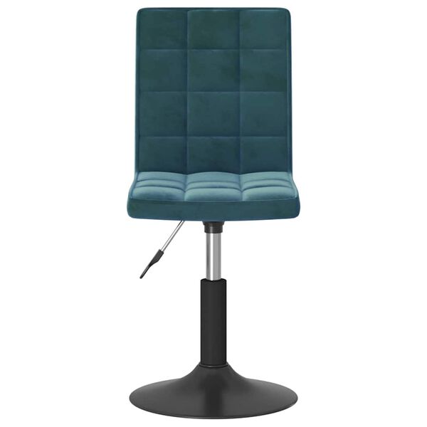 vidaXL Eetkamerstoelen draaibaar 2 st fluweel blauw