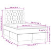 vidaXL Boxspring met matras en LED stof taupe 120x190 cm