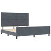 vidaXL Boxspringbed met hoofdeinde Donkergrijs 180 x 200 cm Fluweel