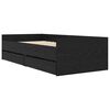 vidaXL Bedframe met lade Zwart Eiken 90 x 200 cm Massief grenenhout