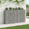 vidaXL Gabion Verhoogd Bed 3 pcs Zilver 250 x 50 x 150 cm
