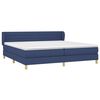 vidaXL Boxspring met matras stof blauw 200x200 cm