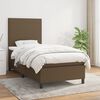 vidaXL Boxspring met matras stof donkerbruin 90x190 cm