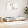 vidaXL Bedframe met hoofdeinde Artisan Eiken 80 x 200 cm Bewerkt hout