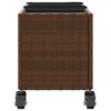 vidaXL Plantenbakken met wielen 2 st 107x32x38 cm poly rattan bruin