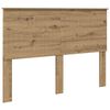 vidaXL Hoofdbord met hoofdeinde Artisan Eiken 140 cm Bewerkt hout
