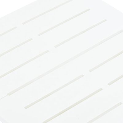 vidaXL Tuintafel inklapbaar 45x43x50 cm kunststof wit