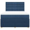 vidaXL Boxspring met matras stof blauw 140x190 cm