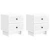 vidaXL Nachtkastje met lade 2 pcs Hoogglans Wit 43 x 34,5 x 47,5 cm