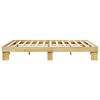vidaXL Bedframe zonder matras 140x190 cm massief hout eiken