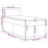 vidaXL Boxspring met matras stof donkerbruin 90x200 cm