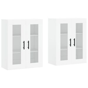 vidaXL Hangkasten 2 st bewerkt hout wit