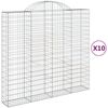 vidaXL Schanskorven 10 st gewelfd 200x50x180/200 cm ijzer
