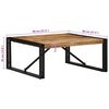 vidaXL Salontafel 80x80x35 cm massief ruw mangohout