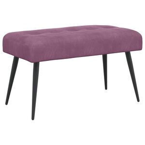 vidaXL Bank met knoopverstelling Paars 80 x 40 x 46 cm fluweel
