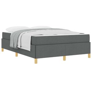 vidaXL Bedframe met matras Donkergrijs 160 x 200 cm Stof