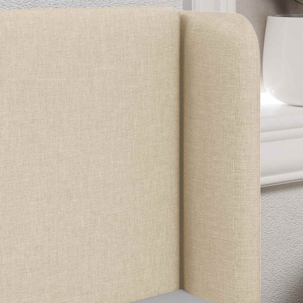 vidaXL Hoofdbord oor Cr&egrave;me 40,5 x 40,5 x 4 cm Stof