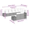 vidaXL Tuin Sofa Set met kussen 8 pcs Grijs poly rattan