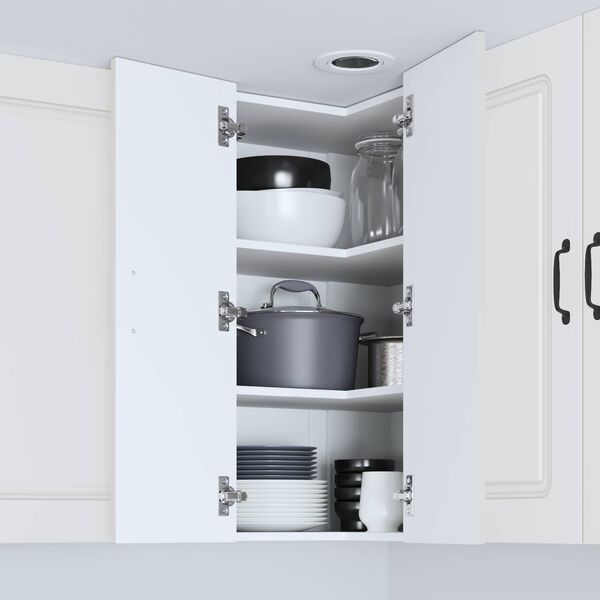 vidaXL Keukenkast met opslag Kalmar Wit 57 x 57 x 80 cm Bewerkt hout