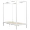 vidaXL Hemelbedframe met 2 lades massief grenenhout wit 100x200 cm