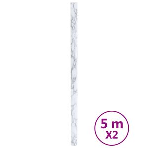 vidaXL Meubelfolies zelfklevend 90x500 cm PVC marmerwit