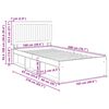 vidaXL Bedframe Concerte Grijs 100 x 200 cm Massief grenenhout