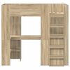 vidaXL Loft Bedframe met Bureau Sonoma Eiken 75 x 190 cm Bewerkt hout