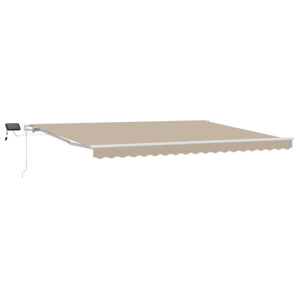 vidaXL Inklapbaar Zonnescherm Beige 450 &times; 300 cm Stof en Staal