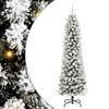 vidaXL Kunstkerstboom met 300 LED Wit 210 cm PVC en Metaal en Plastic