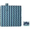 vidaXL Picknickkleed opvouwbaar golven 200x200 cm fluweel blauw