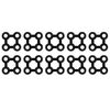 vidaXL Matverbinders 10 st rubber zwart