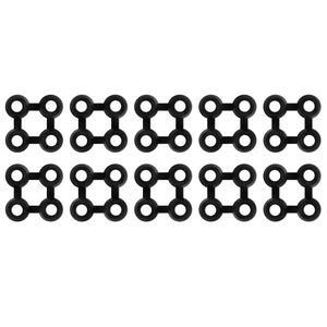 vidaXL Matverbinders 10 st rubber zwart