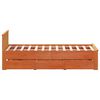 vidaXL Bedframe zonder matras met hoofdbord hout wasbruin 135x190 cm