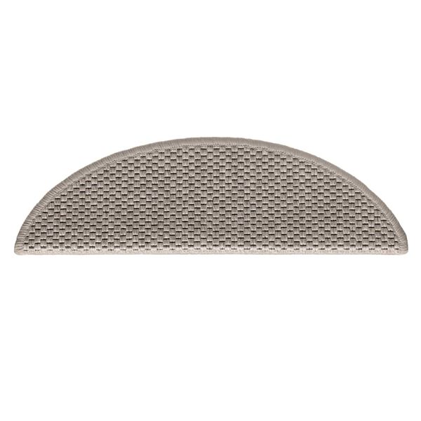 vidaXL Trapmatten zelfklevend 15 st sisal-look 56x17x3cm zilverkleurig