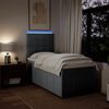 vidaXL Boxspring met matras stof lichtgrijs 80x200 cm