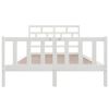 vidaXL Bedframe massief grenenhout wit 150x200 cm