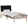 vidaXL Bedframe met hoofdeinde Bruin 90 x 200 cm Massief grenenhout