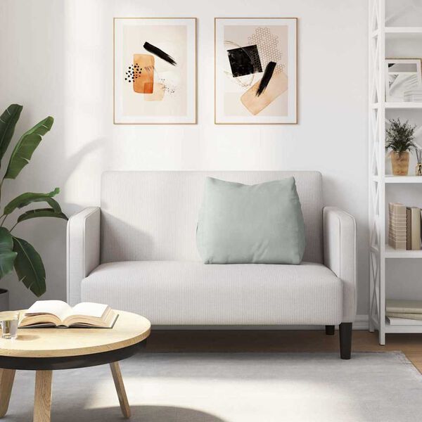 vidaXL Rugkussen Lichtgrijs 60 x 20 x 50 cm Cordstof