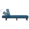 vidaXL Chaise longue fluweel blauw