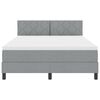 vidaXL Boxspringbed met matras Lichtgrijs 160 x 200 cm Stof