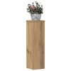 vidaXL Plantenstandaards 2 st 17x17x60 cm hout artisanaal eikenkleurig