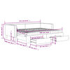 vidaXL Slaapbank onderschuifbed en lades 90x190 cm stof donkergrijs