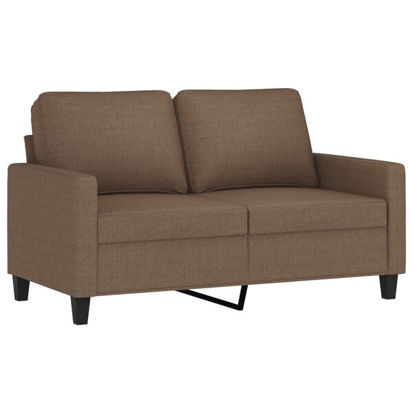 vidaXL 4-delige Loungeset met kussens stof bruin