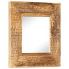 vidaXL Spiegel handgesneden 50x50x2,5 cm massief mangohout