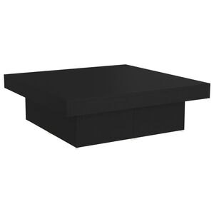 vidaXL Salontafel 90x90x28 cm bewerkt hout zwart