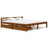 vidaXL Bedframe met 2 lades massief grenenhout honingbruin 160x200 cm
