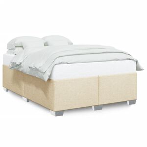 vidaXL Bedframe zonder matras stof cr&egrave;mekleurig 140x200 cm